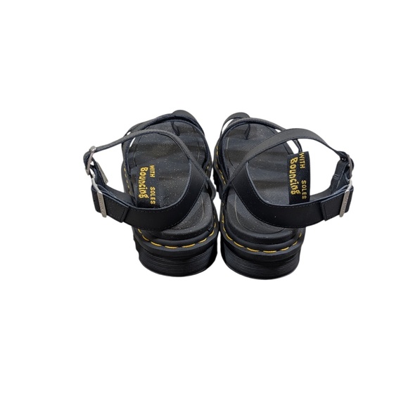Dr. Martens Black Avry Hydro Leather Strap Sandals Size 10 - Picture 4 of 5